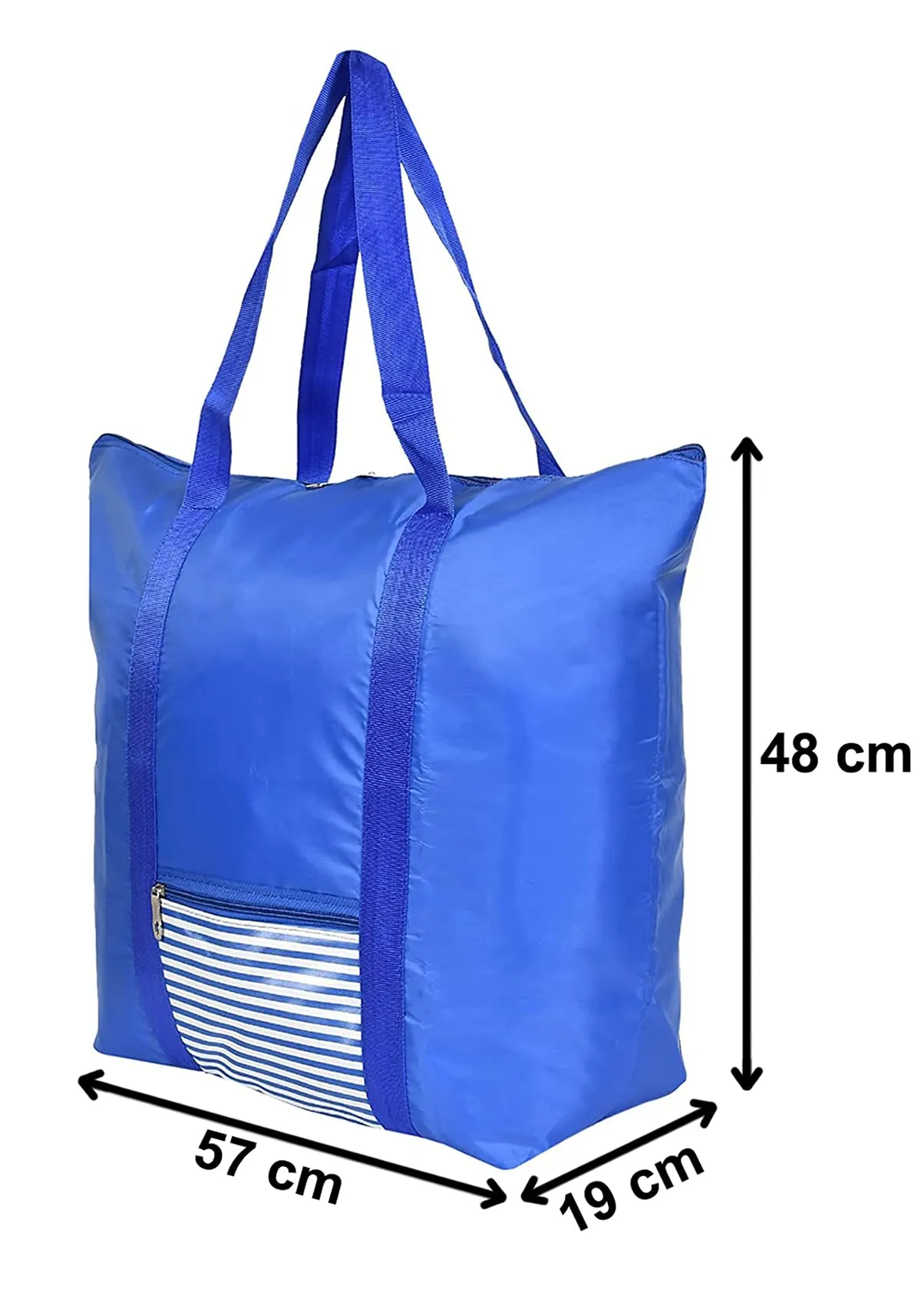 Heart Home Parachute Water Resistant Multi-Purpose Storage Bag With Strong Handle & Bag Cover (Blue)