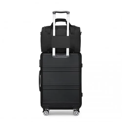 KONO 28” Hard Shell PP Suitcase Set with E2016S Travel Bag - Durable, Stylish, Convenient - Black