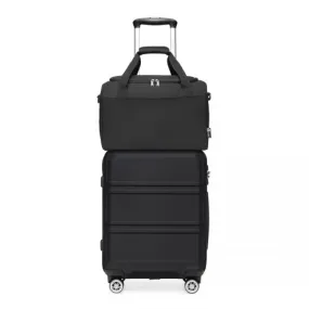 KONO 28” Hard Shell PP Suitcase Set with E2016S Travel Bag - Durable, Stylish, Convenient - Black