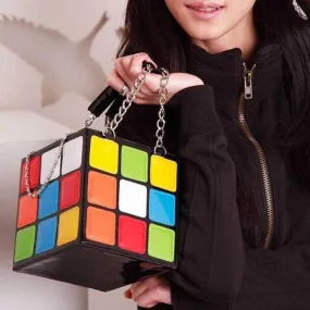 Leather Durable Cube Handbag