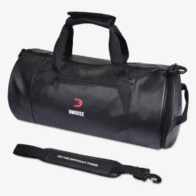 Leather Gym Bag with Shoe Compartment