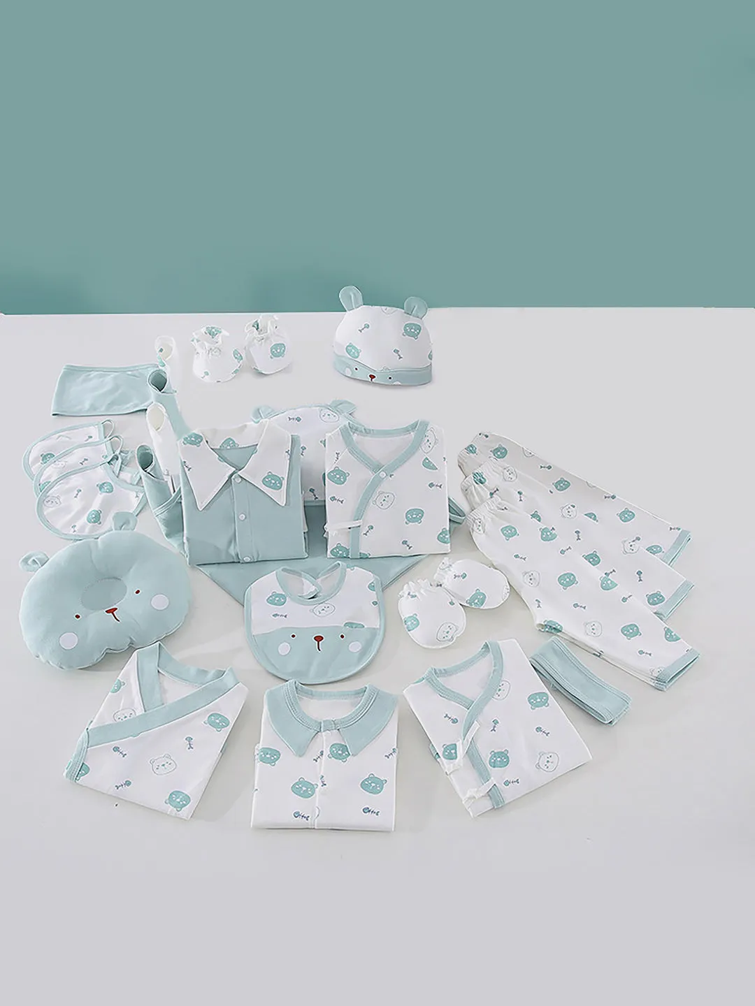 Little Surprise Box 23 Pcs Ted Face Newborn Baby Girl/Boy All Season Wear Gift Hamper Box