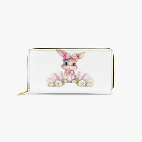 Long Type Zipper Purse, Easter, Rabbit, awd-1350