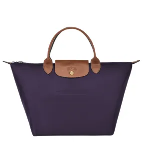 Longchamp - Le Pliage Top Handle M Bag in Bilberry