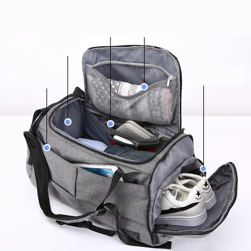 Men Sport Fitness Bag Multifunction Tote Gym Bag