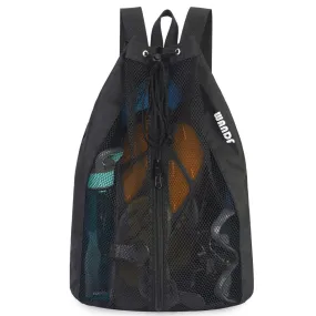 Mesh Drawstring Backpack for Swimming