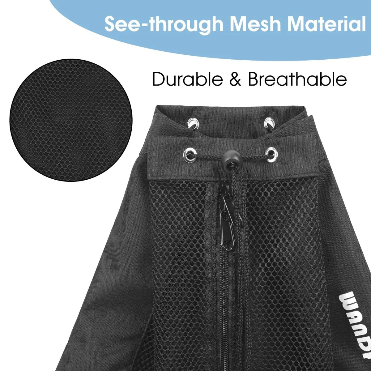 Mesh Drawstring Backpack for Swimming