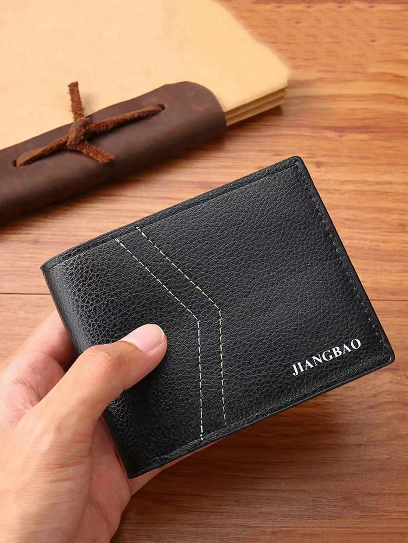 New Style Men's Wallet & Card Holder With Money Clip, Id Photo Frame And Multiple Card Slots, Fashion Casual Money Clip For Youth Male, Ultrathin Soft PU Leather Wallet Card Organizer Men's Business Casual Pu Leather Short Wallet