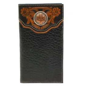 Nocona Floral Embosed Black- Mens Wallet