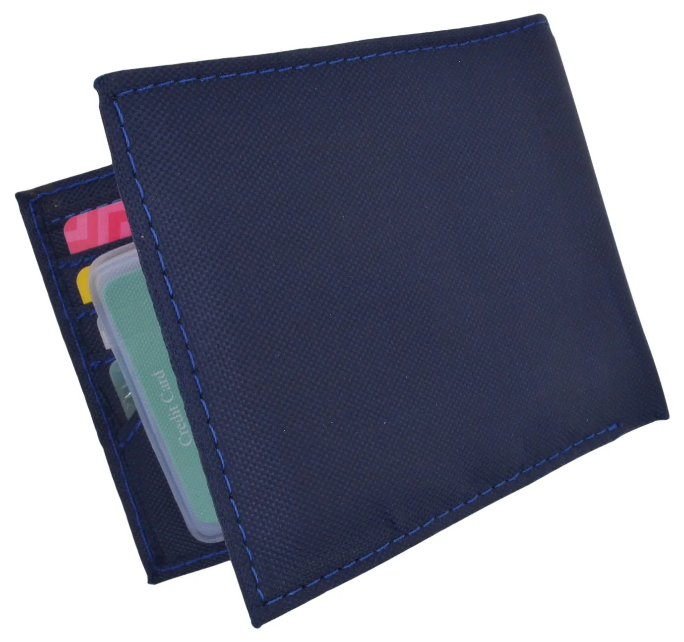 Nylon Boys Slim Thin Bifold Credit Card ID Holder Mens Wallet Black Red Blue Brown T60TR