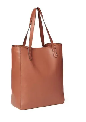 OLD NAVY cognac classic tote bag 12"L x 5"W x 15"H