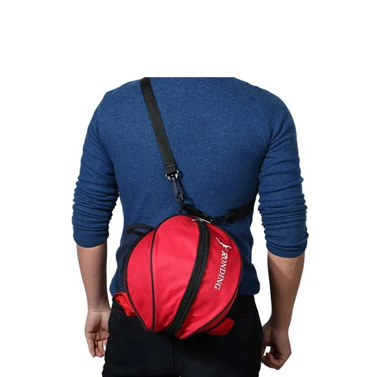 One-shoulder Two-way Opening Zipper Basketball Volleyball Football Bag Sports Ball Bag(Blue)