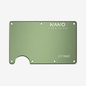 Personalised Front & Back Wallet Cover Plates (Heritage Green)