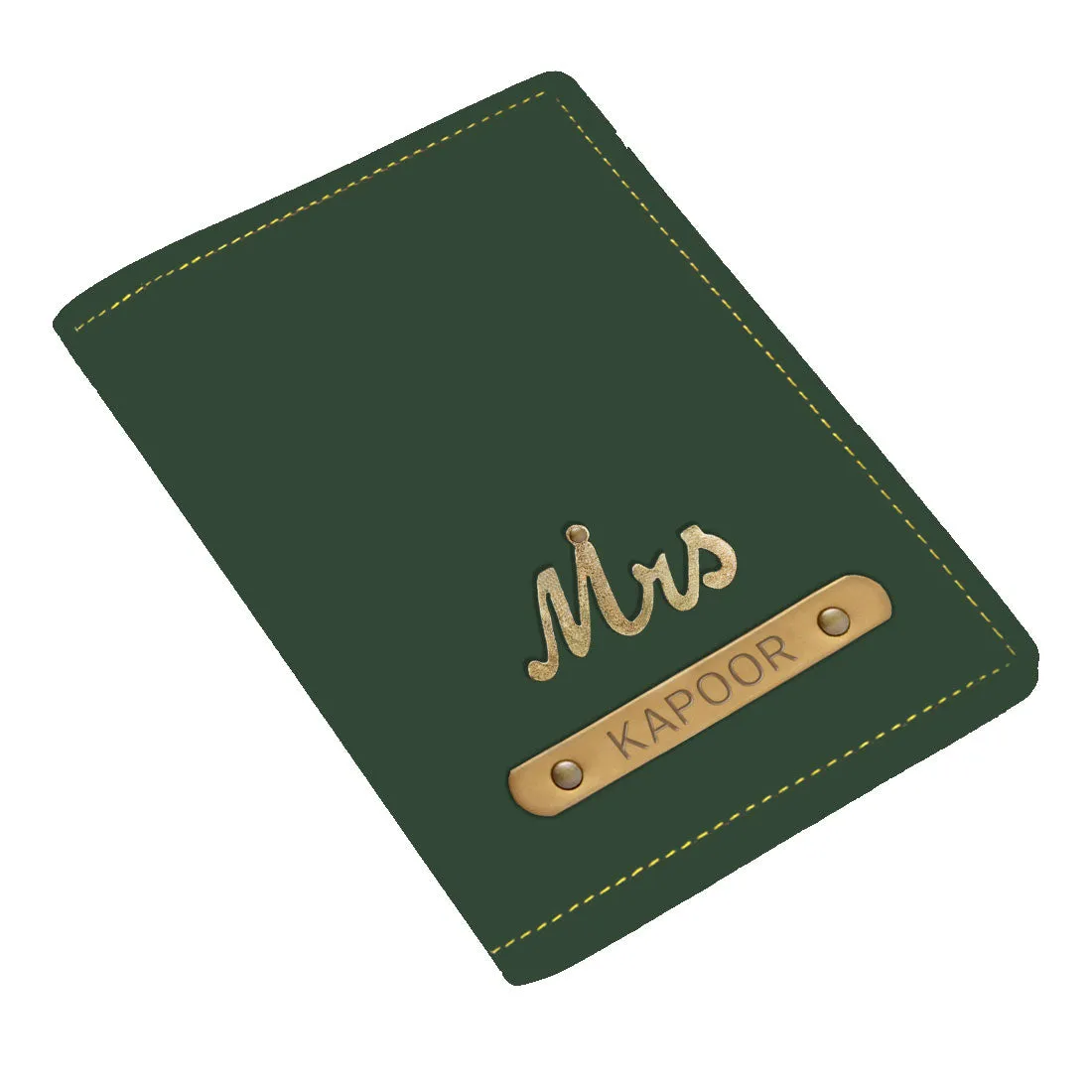 Personalized Mrs Passport Covers with Charm Customized Name for Women's