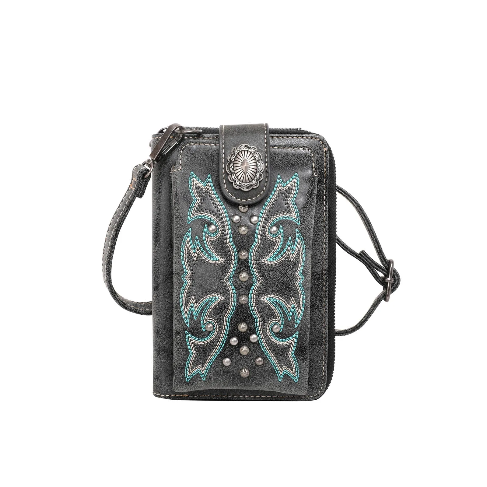 PHD-106 American Bling Embroidered Collection Phone Wallet/Crossbody