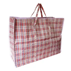 Plastic Bag 98cm - White & Red by Essentials