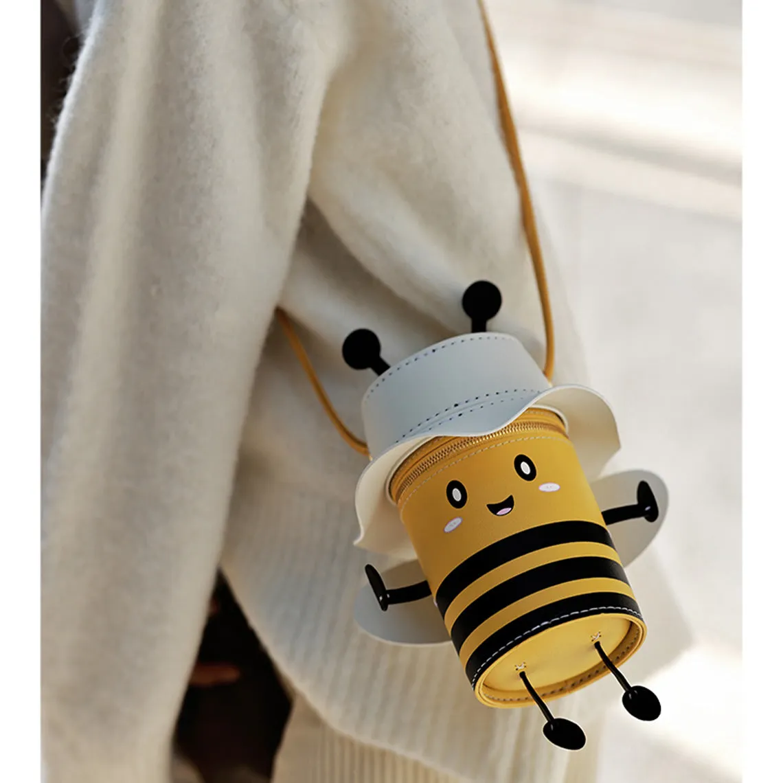 POPSEWING® Leather Lovely Bee Crossbody Bag For Kids DIY Kit