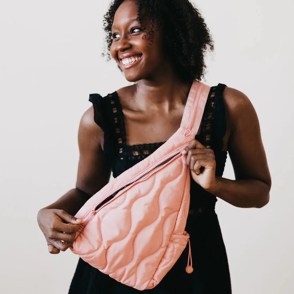 Pretty Simple Striding Through Philly Puffer Sling Bag & Backpack