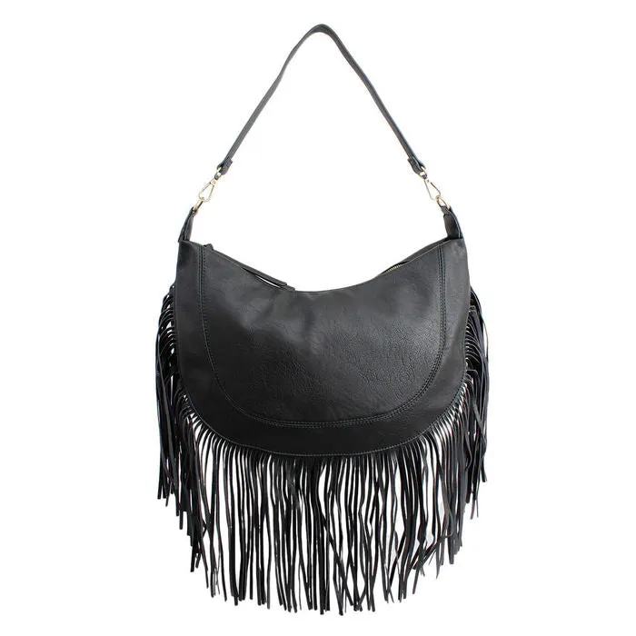 Purse Round Fringe Hobo Bag for Women