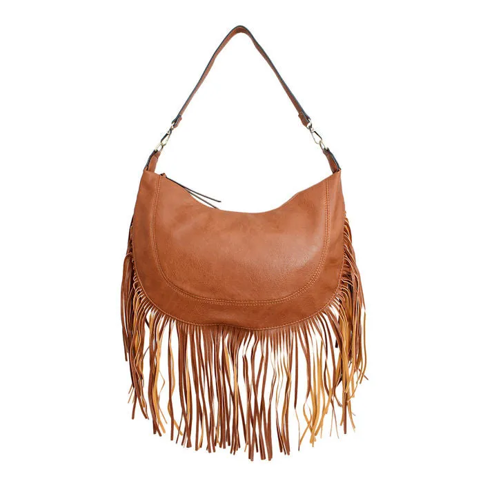 Purse Round Fringe Hobo Bag for Women