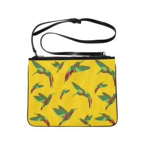 Red Swift Yellow Slim Clutch Bag