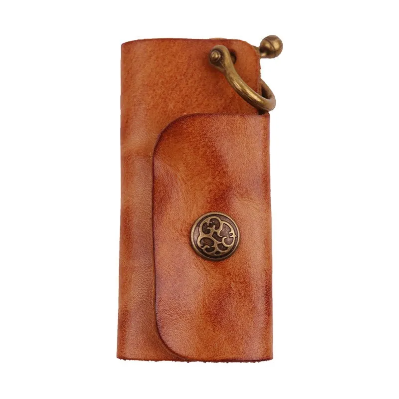 Retro Handmade Leather Small Coin Holder Key Wallet