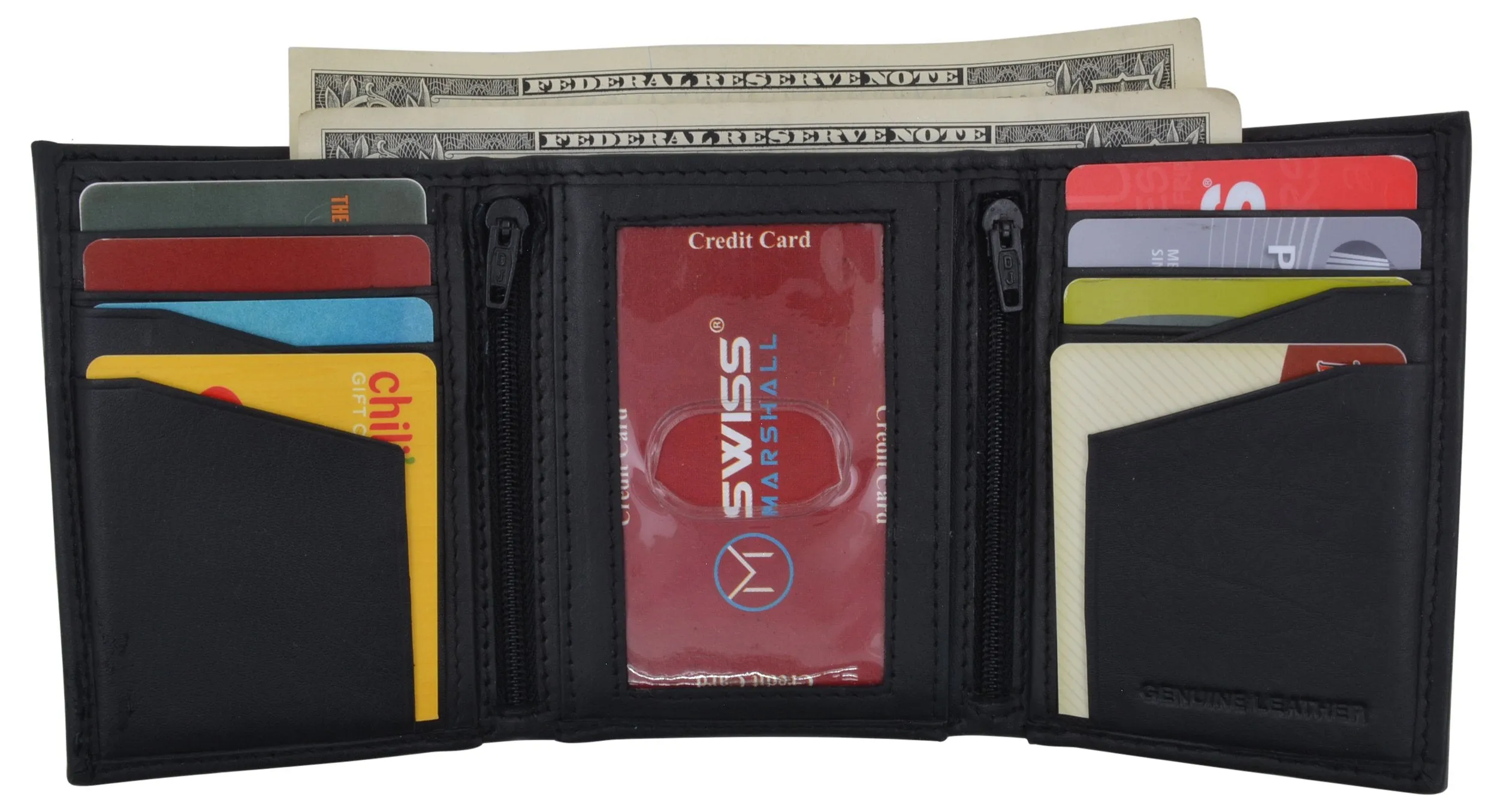 RFID Tested Men's Credit Card ID Holder Trifold Premium Leather Wallet RFIDCN580