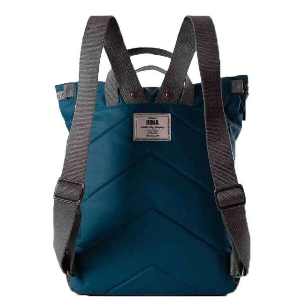 Roka Canfield B Medium Sustainable Nylon Backpack - Marine Navy