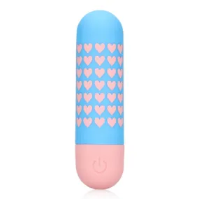 S-Line Heart To Get Bullet Vibrator Blue Pink