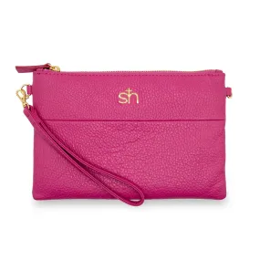 Soho Wristlet Clutch-Sizzle Pink