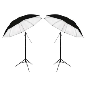 Spectrum Off Camera Flash (OCF) Double Umbrella Kit with Tilt Head for Speedlite (Flash Excluded) - Bundle