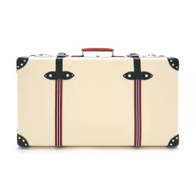 St. Moritz · Large Suitcase | Ivory/Navy & Red