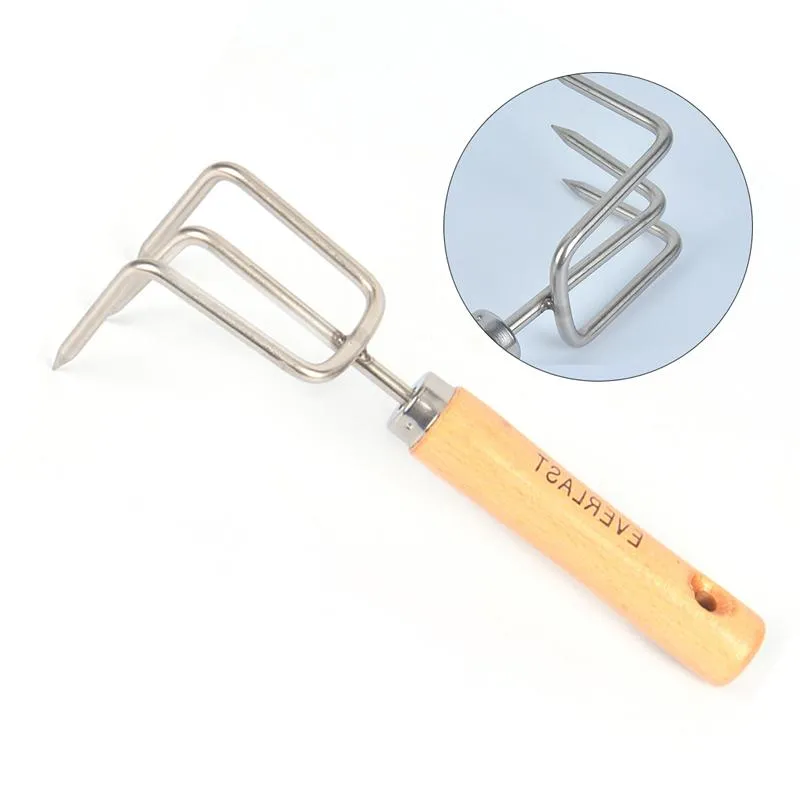 Stainless Steel Mini Garden Small Rake Firm