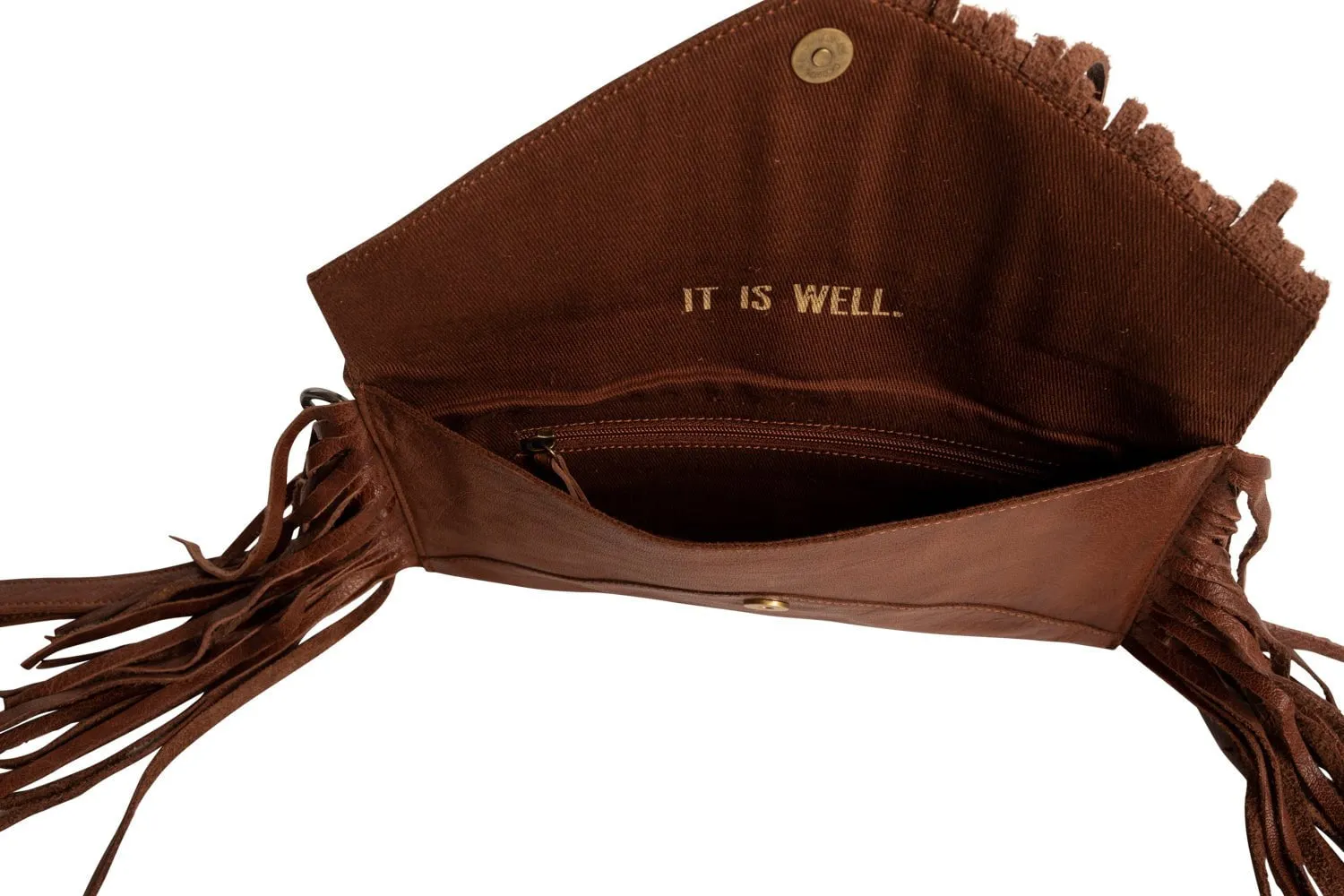 STS Ranchwear Womens Indie Walnut Buffalo Leather Clutch Bag