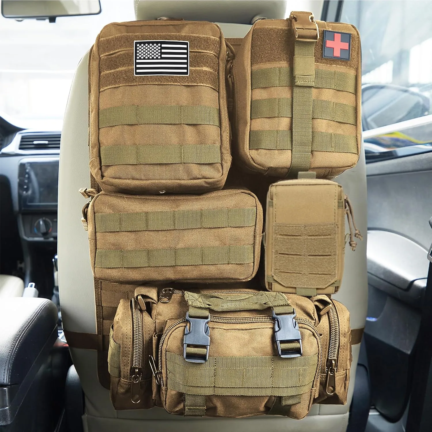 Tactical Back Seat Molle Organizer - Stealth Angel Survival