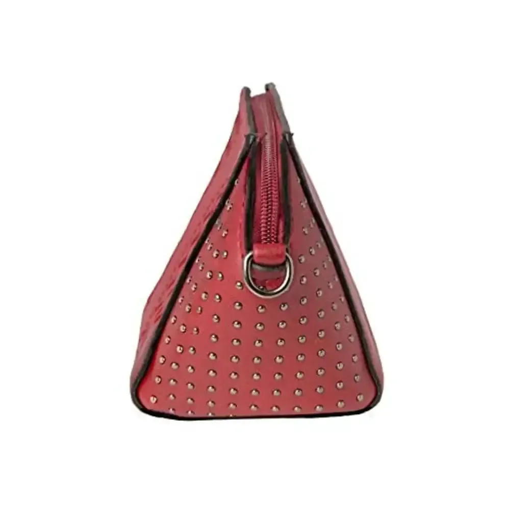 Tap Fashion Women's Closure Tassel Sling Bag With Adjustable Strap (Red)