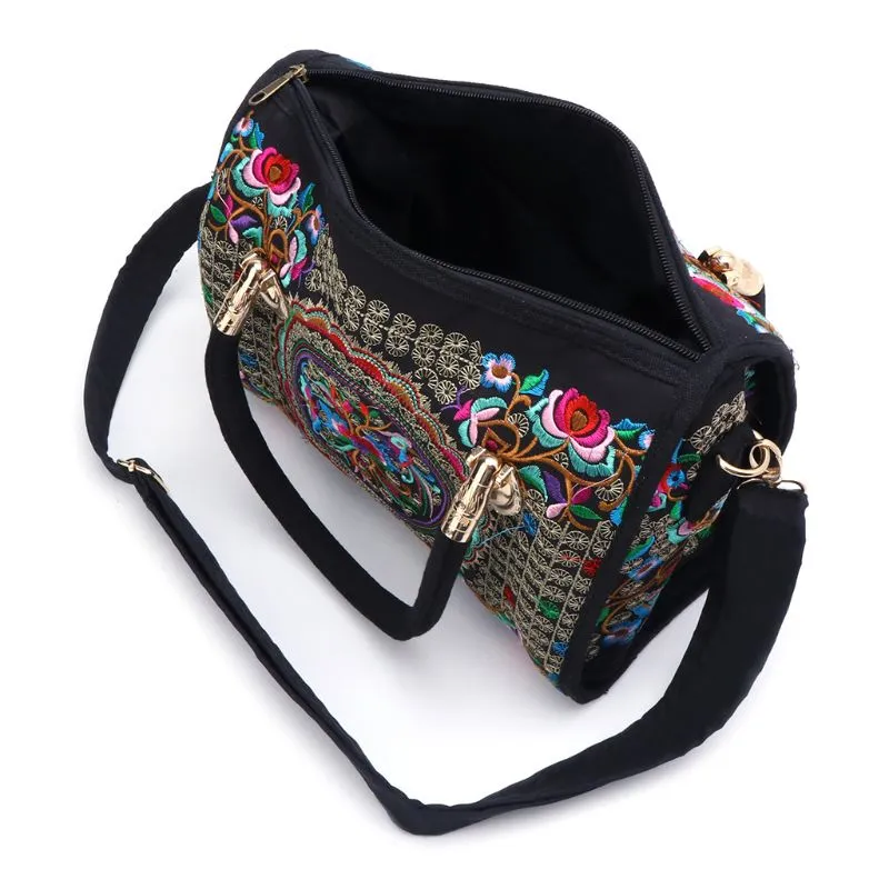 TEEK - Floral Embroidered Ethnic Boho Canvas Bag