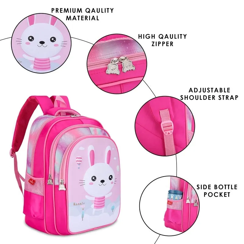 THE CLOWNFISH KidVenture Series Backpack - Durable, Comfortable | 22 Litres | Baby Pink