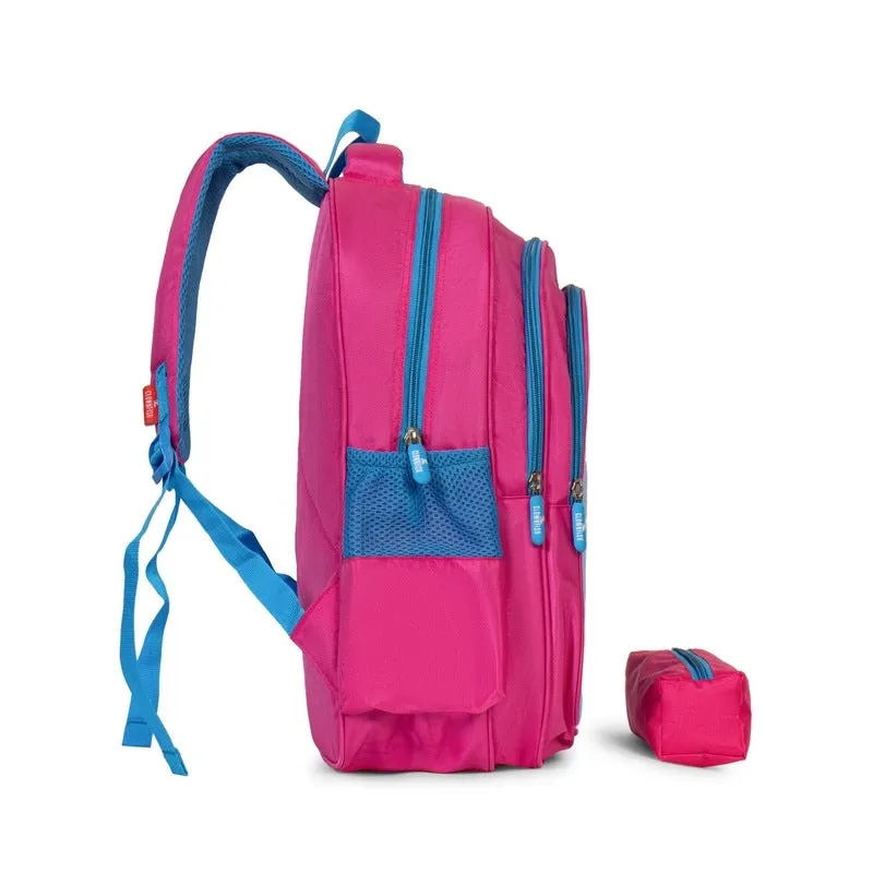 THE CLOWNFISH KidVenture Series Backpack - Durable, Comfortable | 22 Litres | Baby Pink