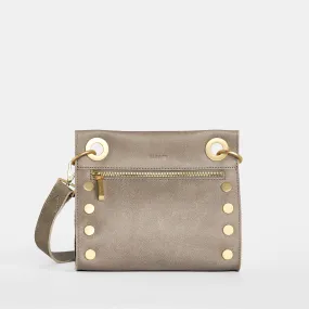 Tony Small Leather Crossbody Bag - Pewter