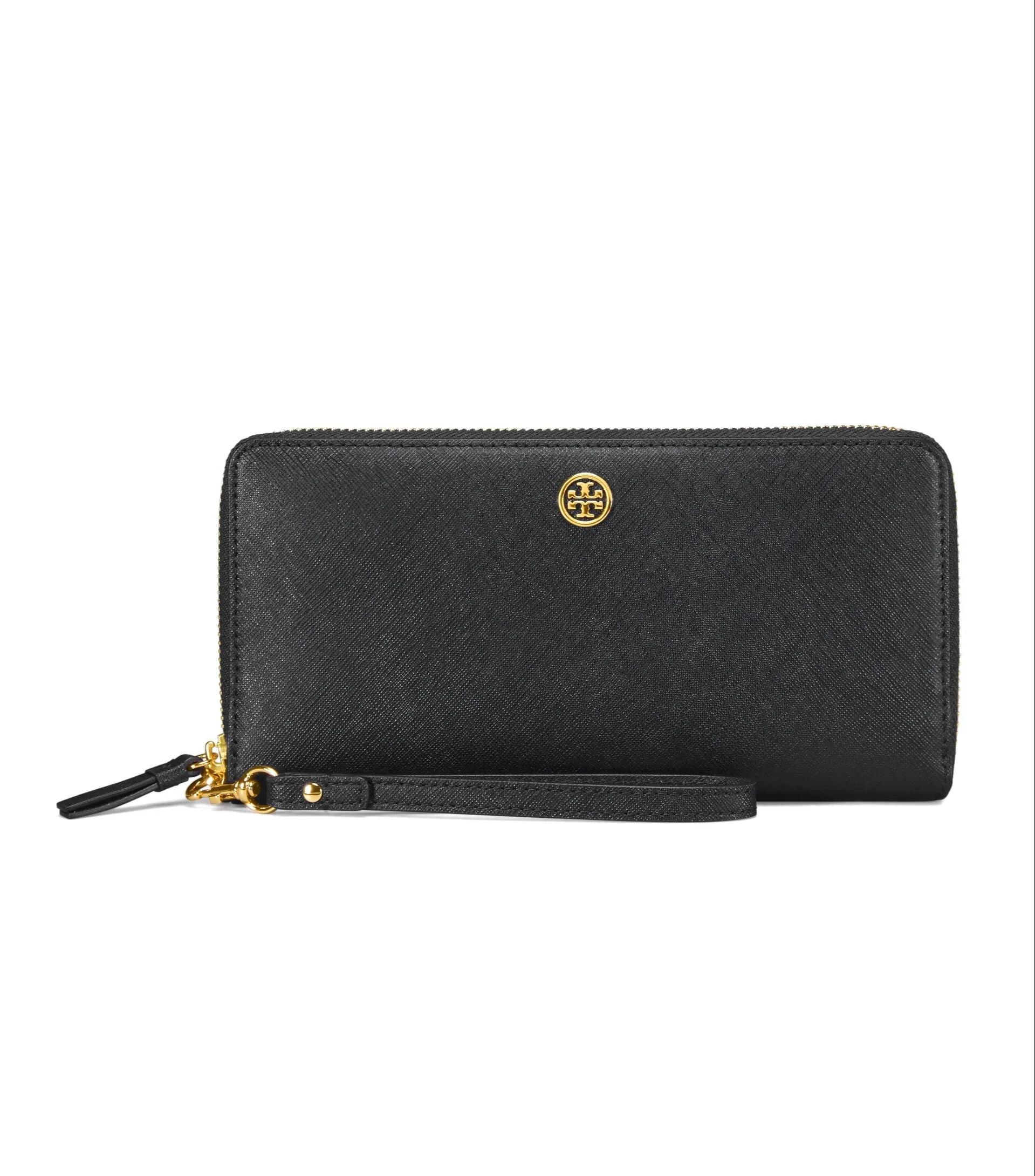 Tory Burch Black / Royal Navy Robinson Passport Continental Wallet