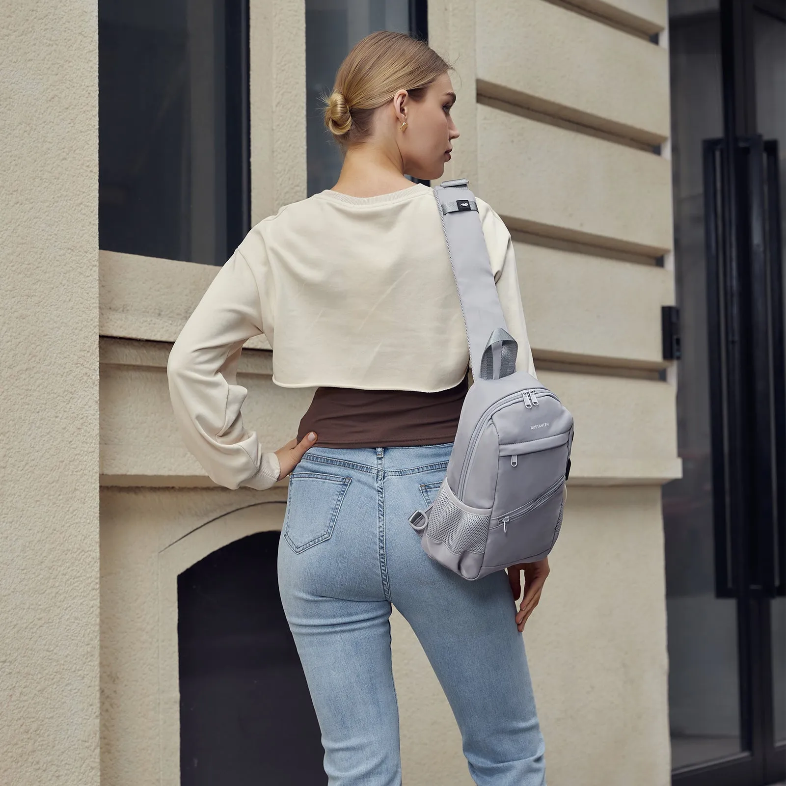 Travel Hands-Free with our Crossbody Sling Bag with USB Charging Port