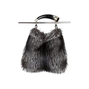 Tres Chic Furs Silver Fox Handbag