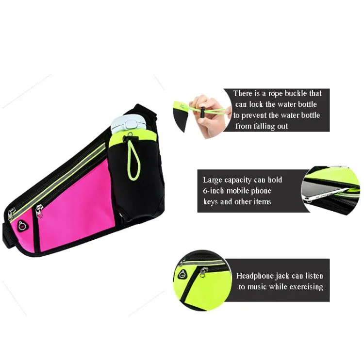 Triangle Sports Running Waist Bag Mobile Phone Water Bottle Bag, Size: 10 inch(Black)