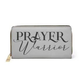 Uniquely You Womens Wallet - Zip Purse / Grey & Black Prayer Warrior