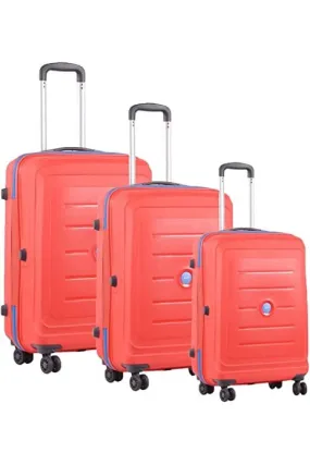 VIP Quad 8 Wheels 30x51x76cm Hard Casing Cabin Suitcase Large Red