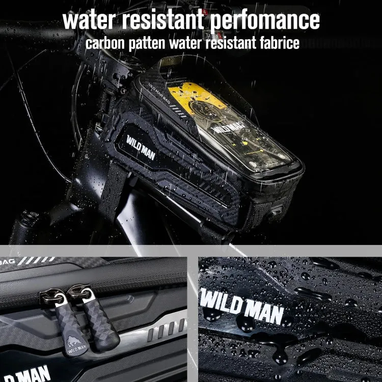 WILD MAN M20 Outdoor Cycling Bicycle Phone Touch Screen Waterproof Front Beam Bag(Black)