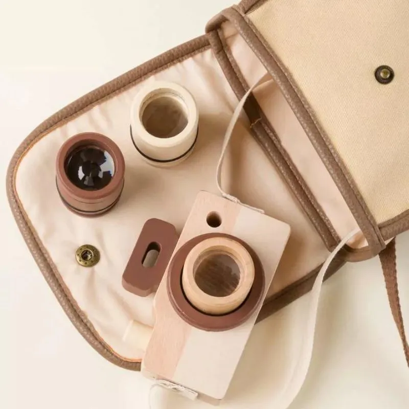 Wooden Camera with Bag