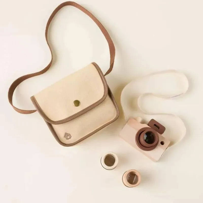 Wooden Camera with Bag