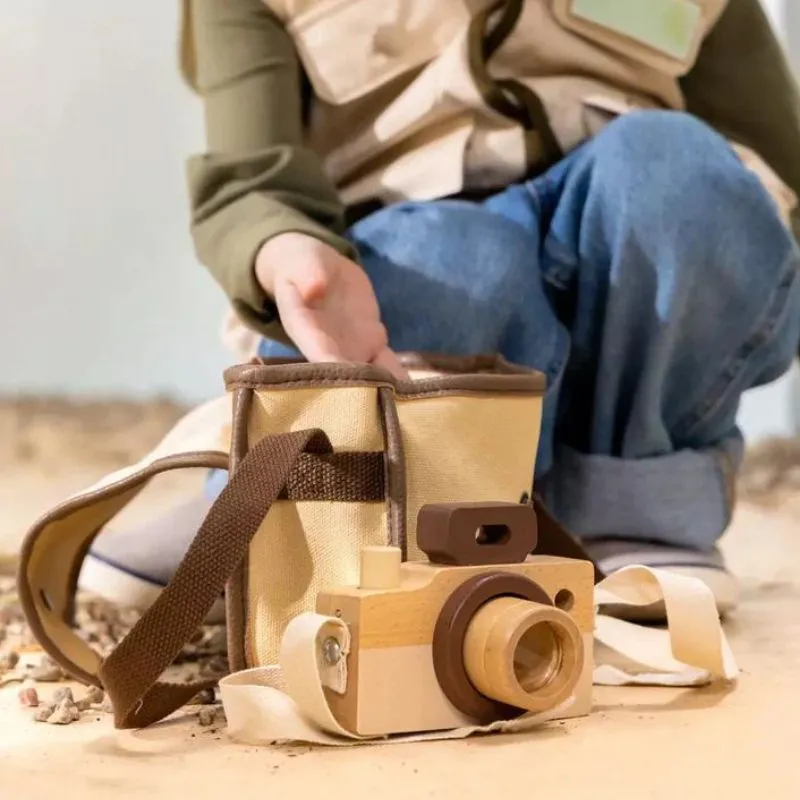 Wooden Camera with Bag